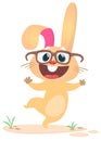 Cartoon Bunny Rabbit Character. Vector illustration Royalty Free Stock Photo