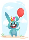 Cartoon Bunny Rabbit Character. Vector illustration Royalty Free Stock Photo