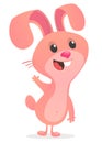 Cartoon Bunny Rabbit Character. Vector illustration Royalty Free Stock Photo