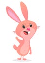 Cartoon Bunny Rabbit Character. Vector illustration Royalty Free Stock Photo