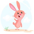 Cartoon Bunny Rabbit Character. Vector illustration Royalty Free Stock Photo