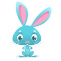 Cartoon Bunny Rabbit. Easter Character. Vector Illustration Of Forest Animal
