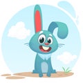 Cartoon Bunny Rabbit Character. Vector illustration Royalty Free Stock Photo