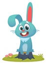 Cartoon Bunny Rabbit Character. Vector illustration Royalty Free Stock Photo