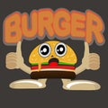 Cartoon burger.