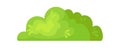 Cartoon bush. Vegetation for green landscape, vector design