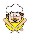 Cartoon Businessman Baseball Mascot Royalty Free Stock Photo