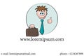 Cartoon businessman card