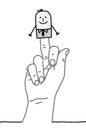 Cartoon businessman - finger salute