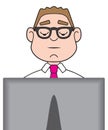 Businessman on Computer