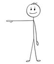 Cartoon of Businessman Pointing Right