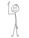 Cartoon of Businessman Pointing Up