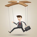Cartoon businessman in puppet style Royalty Free Stock Photo