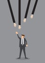 Businessman Reaching out Conceptual Vector Illustration