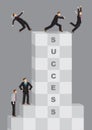 Successful But Ruthless and Selfish Businessman Creative Cartoon Vector Illustration