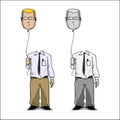 Cartoon businessmen.