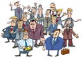 Cartoon businessmen group illustration Royalty Free Stock Photo