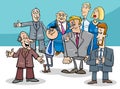 Cartoon businessmen and managers characters group Royalty Free Stock Photo