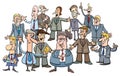 Cartoon businessmen or managers group Royalty Free Stock Photo