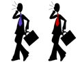 Cartoon Businessmen Walking