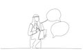 Cartoon of businesswoman taking note in the meeting while listen to others information concept of minutes of meeting. Single line