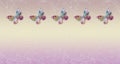 cartoon butterflies on soft gradient blur wallpaper.