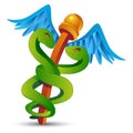 Cartoon Caduceus