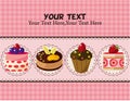 Cartoon cake card Royalty Free Stock Photo