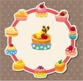 Cartoon cake card Royalty Free Stock Photo