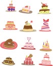 Cartoon cake icon Royalty Free Stock Photo