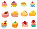 Cartoon cake icon Royalty Free Stock Photo