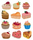 Cartoon cake icon Royalty Free Stock Photo