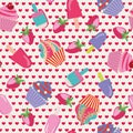 Cartoon cake Seamless Dessert Pattern