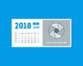 Cartoon Calendar Event Planner 2018 June. Vector