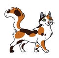 Cartoon calico cat.