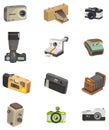 Cartoon camera icon Royalty Free Stock Photo