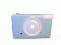 cartoon camera icon on a white background 3d rendering Royalty Free Stock Photo