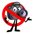 Cartoon camera mascot Royalty Free Stock Photo