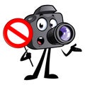 Cartoon camera mascot Royalty Free Stock Photo