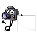 Cartoon camera mascot Royalty Free Stock Photo