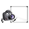 Cartoon camera mascot Royalty Free Stock Photo