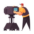 Cartoon Cameraman Illustration