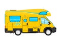 Cartoon camper. Royalty Free Stock Photo