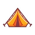 Cartoon camping tent icon