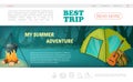 Cartoon Camping Web Page Template