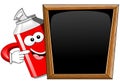 Cartoon can indicating blackboard