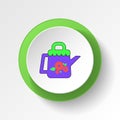 cartoon can sprinkling toy colored button icon. Signs and symbols can be used for web, logo, mobile app, UI, UX