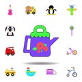 cartoon can sprinkling toy colored icon. set of children toys illustration icons. signs, symbols can be used for web, logo, mobile