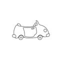 Cartoon car cabriolet coloring page