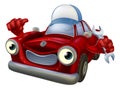 Cartoon car mechanic mascot Royalty Free Stock Photo